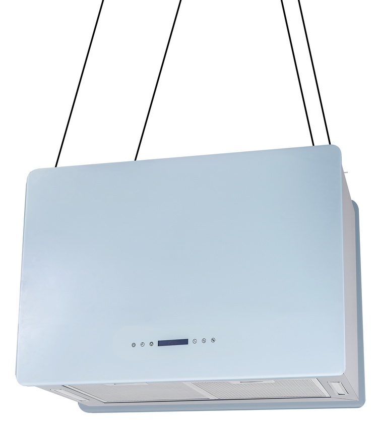 White Glass Wired Island Range Hood With Wholesale Price
