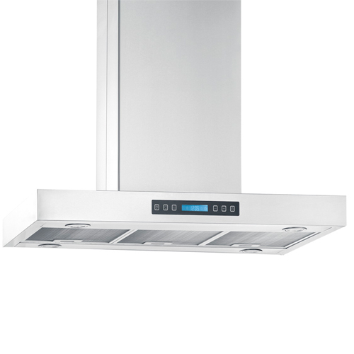 Copper Motor Island Range Hood